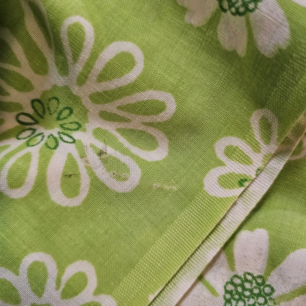 Vintage Pequot Queen Sheet Set Daisy Chic Boho She Shed Floral Retro USA Made